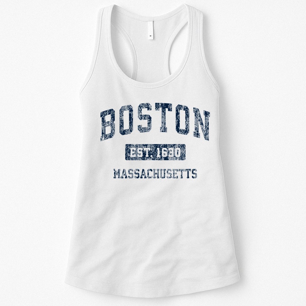 Boston Massachusetts Ma Vintage Sports Design Womens Tank Top