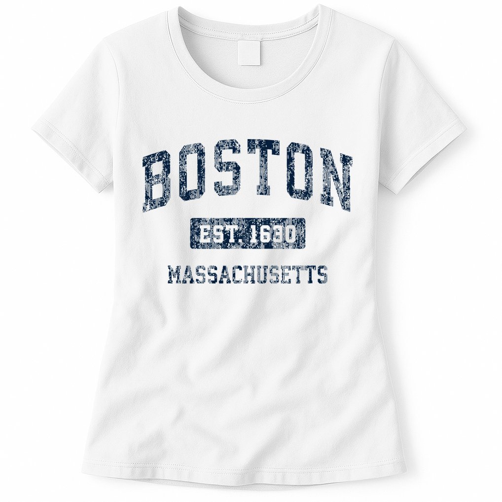 Boston Massachusetts Ma Vintage Sports Design Womens T-Shirt