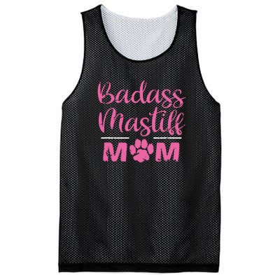 Badass Mastiff Mom Funny Dog Lover Pet Owner Mesh Reversible Basketball Jersey Tank