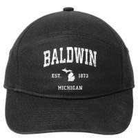 Baldwin Michigan Mi Vintage Athletic Sports 7-Panel Snapback Hat