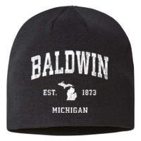 Baldwin Michigan Mi Vintage Athletic Sports Sustainable Beanie