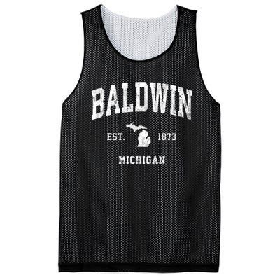 Baldwin Michigan Mi Vintage Athletic Sports Mesh Reversible Basketball Jersey Tank