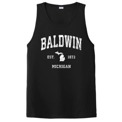 Baldwin Michigan Mi Vintage Athletic Sports PosiCharge Competitor Tank