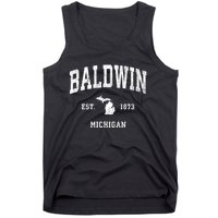 Baldwin Michigan Mi Vintage Athletic Sports Tank Top