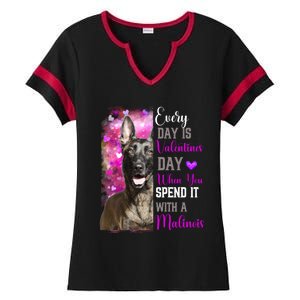 Belgium Malinois Mom Funny Valentines Day Dog Lovers Gift Ladies Halftime Notch Neck Tee