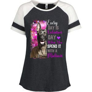 Belgium Malinois Mom Funny Valentines Day Dog Lovers Gift Enza Ladies Jersey Colorblock Tee