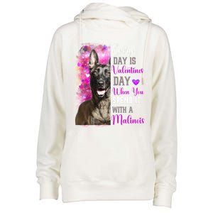 Belgium Malinois Mom Funny Valentines Day Dog Lovers Gift Womens Funnel Neck Pullover Hood