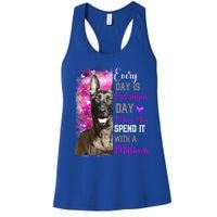 Belgium Malinois Mom Funny Valentines Day Dog Lovers Gift Women's Racerback Tank