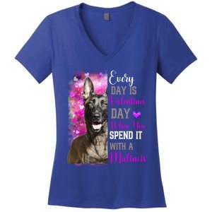 Belgium Malinois Mom Funny Valentines Day Dog Lovers Gift Women's V-Neck T-Shirt