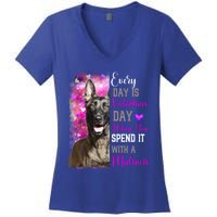 Belgium Malinois Mom Funny Valentines Day Dog Lovers Gift Women's V-Neck T-Shirt