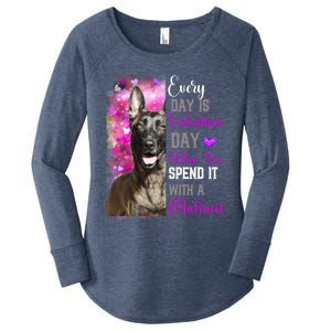 Belgium Malinois Mom Funny Valentines Day Dog Lovers Gift Women's Perfect Tri Tunic Long Sleeve Shirt