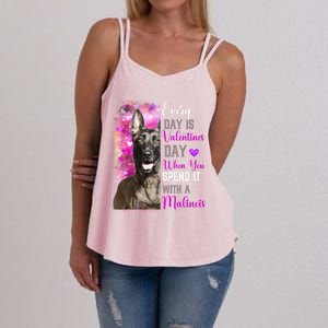 Belgium Malinois Mom Funny Valentines Day Dog Lovers Gift Women's Strappy Tank