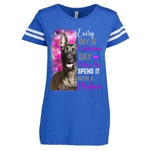 Belgium Malinois Mom Funny Valentines Day Dog Lovers Gift Enza Ladies Jersey Football T-Shirt