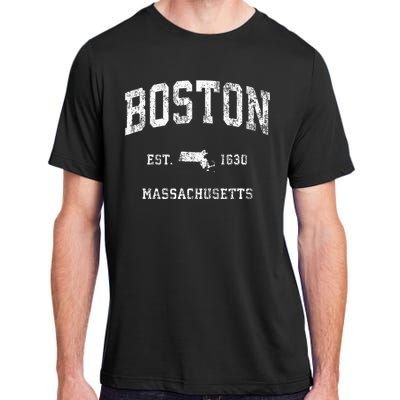 Boston Massachusetts Ma Vintage Athletic Adult ChromaSoft Performance T-Shirt