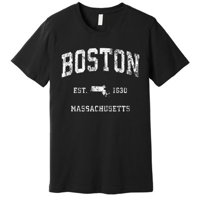 Boston Massachusetts Ma Vintage Athletic Premium T-Shirt