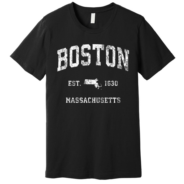 Boston Massachusetts Ma Vintage Athletic Premium T-Shirt