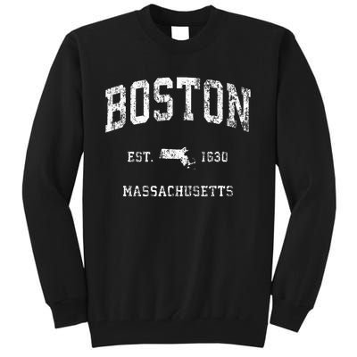 Boston Massachusetts Ma Vintage Athletic Tall Sweatshirt