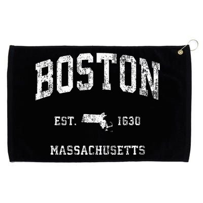 Boston Massachusetts Ma Vintage Athletic Grommeted Golf Towel