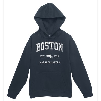 Boston Massachusetts Ma Vintage Athletic Urban Pullover Hoodie