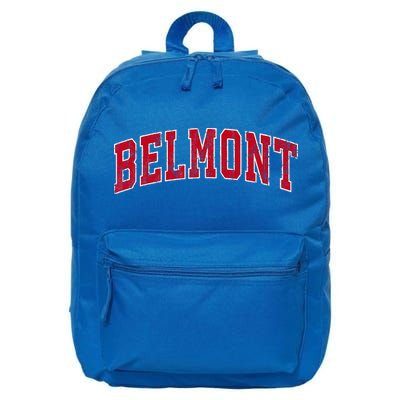 Belmont Massachusetts MA Vintage Sports Design Red Design 16 in Basic Backpack