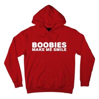 Boobies Make Me Smile Funny Adult Humor Hoodie