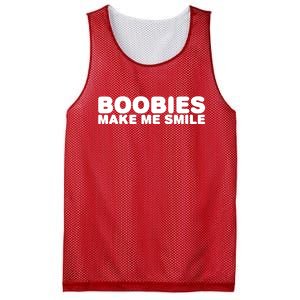 Boobies Make Me Smile Funny Adult Humor Mesh Reversible Basketball Jersey Tank