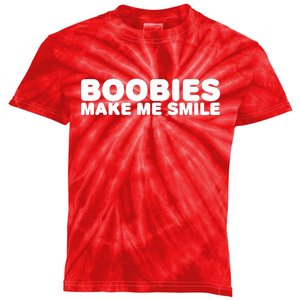 Boobies Make Me Smile Funny Adult Humor Kids Tie-Dye T-Shirt