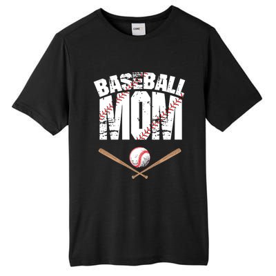 Baseball Mom Mother Day Funny Gift Tall Fusion ChromaSoft Performance T-Shirt