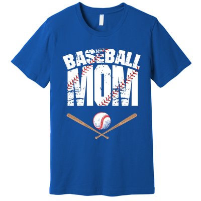 Baseball Mom Mother Day Funny Gift Premium T-Shirt