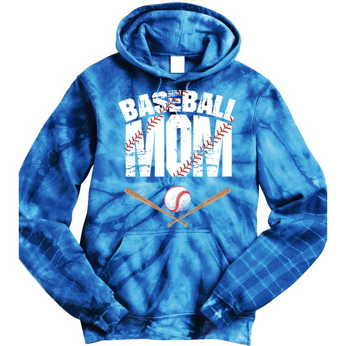 Baseball Mom Mother Day Funny Gift Tie Dye Hoodie