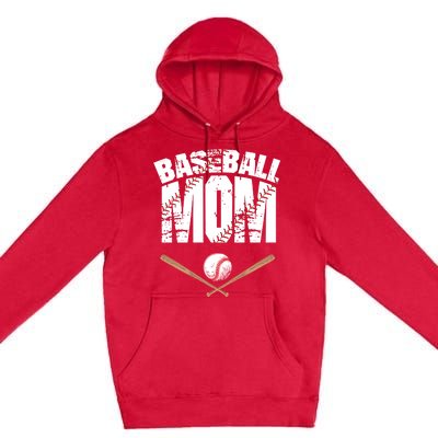 Baseball Mom Mother Day Funny Gift Premium Pullover Hoodie