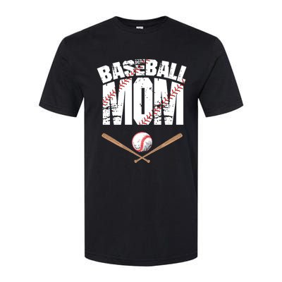 Baseball Mom Mother Day Funny Gift Softstyle CVC T-Shirt