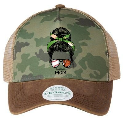 Baseball Mom Messy Bun Mom Life Mother's Day Legacy Tie Dye Trucker Hat