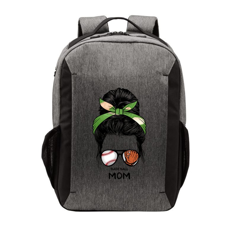 Baseball Mom Messy Bun Mom Life Mother's Day Vector Backpack