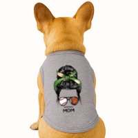 Baseball Mom Messy Bun Mom Life Mother's Day Doggie Tank