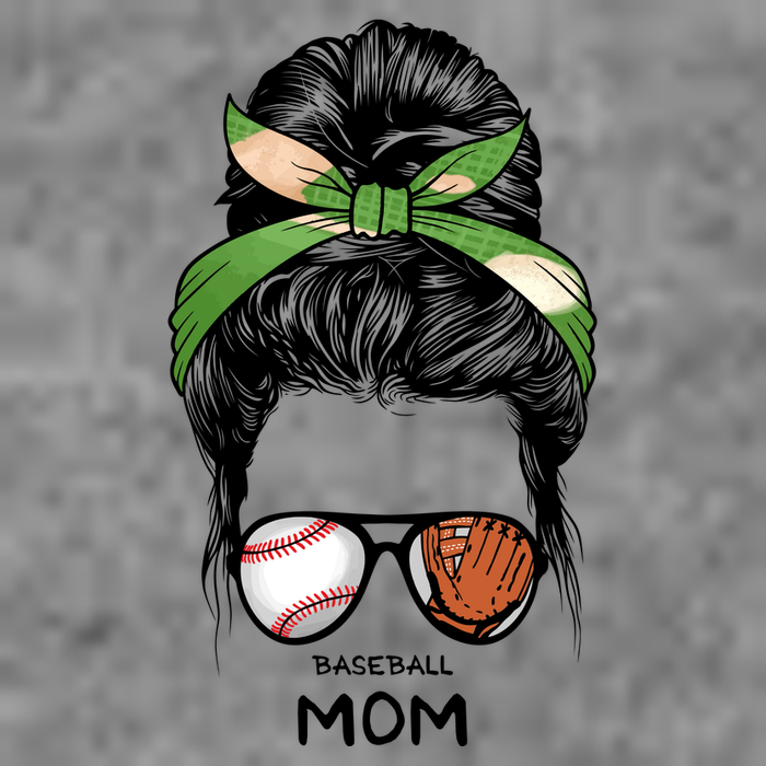 Baseball Mom Messy Bun Mom Life Mother's Day Doggie Tank