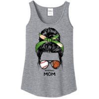 Baseball Mom Messy Bun Mom Life Mother's Day Ladies Essential Tank