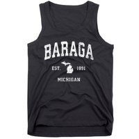 Baraga Michigan Mi Vintage Athletic Sports Tank Top