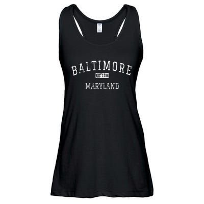 Baltimore Maryland MD Vintage Ladies Essential Flowy Tank