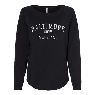 Baltimore Maryland MD Vintage Womens California Wash Sweatshirt