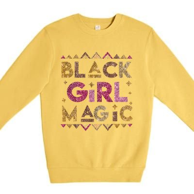 Black Magic Melanin Black History Month Glitter Gift Premium Crewneck Sweatshirt