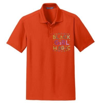 Black Magic Melanin Black History Month Glitter Gift Dry Zone Grid Polo