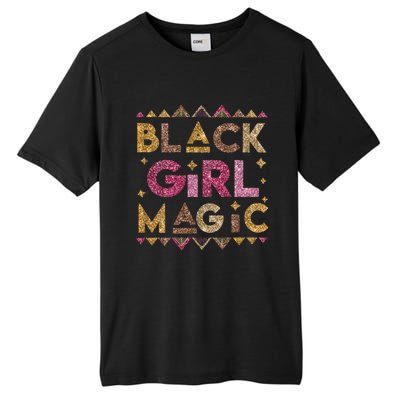 Black Magic Melanin Black History Month Glitter Gift Tall Fusion ChromaSoft Performance T-Shirt