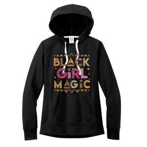 Black Magic Melanin Black History Month Glitter Gift Women's Fleece Hoodie