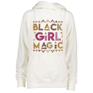 Black Magic Melanin Black History Month Glitter Gift Womens Funnel Neck Pullover Hood