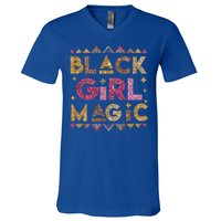 Black Magic Melanin Black History Month Glitter Gift V-Neck T-Shirt