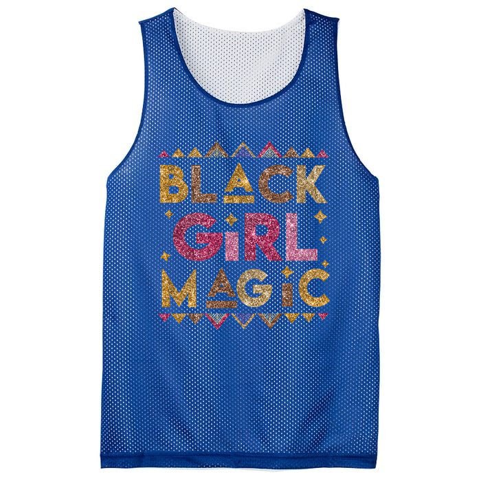 Black Magic Melanin Black History Month Glitter Gift Mesh Reversible Basketball Jersey Tank