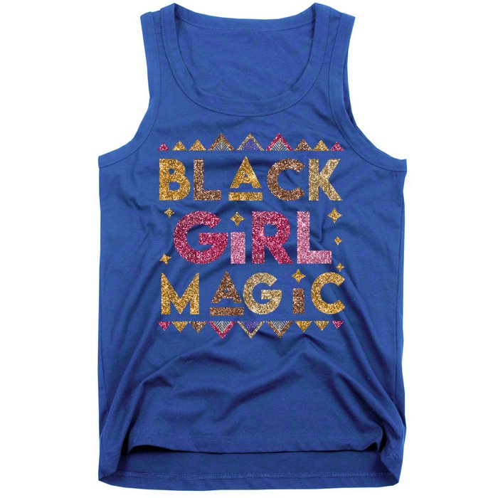 Black Magic Melanin Black History Month Glitter Gift Tank Top