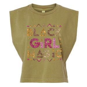 Black Magic Melanin Black History Month Glitter Gift Garment-Dyed Women's Muscle Tee