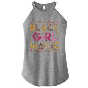 Black Magic Melanin Black History Month Glitter Gift Women's Perfect Tri Rocker Tank